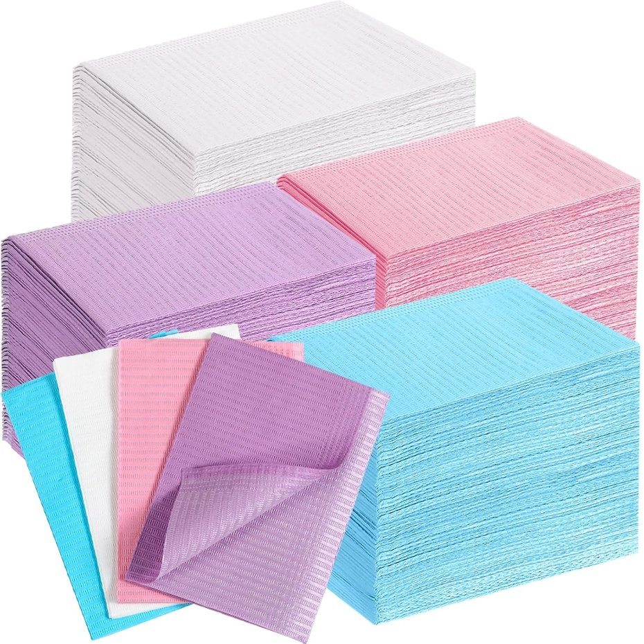 3 Ply Waterproof Disposable Dental Bibs 18'' x 13.5'' Medical Bib Sheet