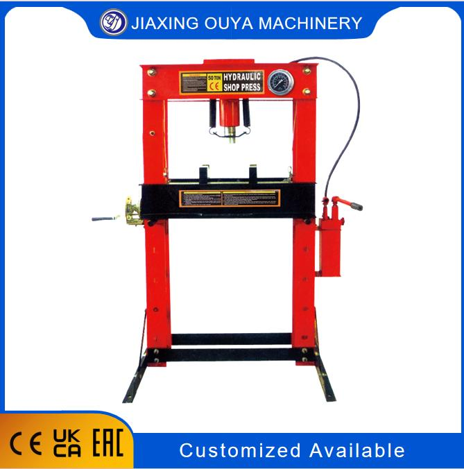 50 Ton Hydraulic Shop Press with Gauge CE Standard