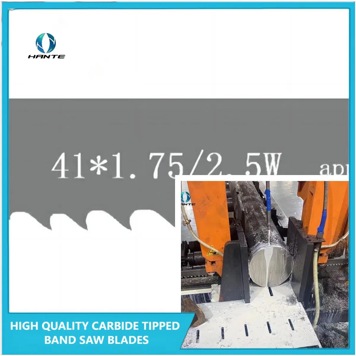 41*1.3*1.7/2.5 Titanium Alloy Carbide Hard Metal Steel Cutting Band Saw Blades