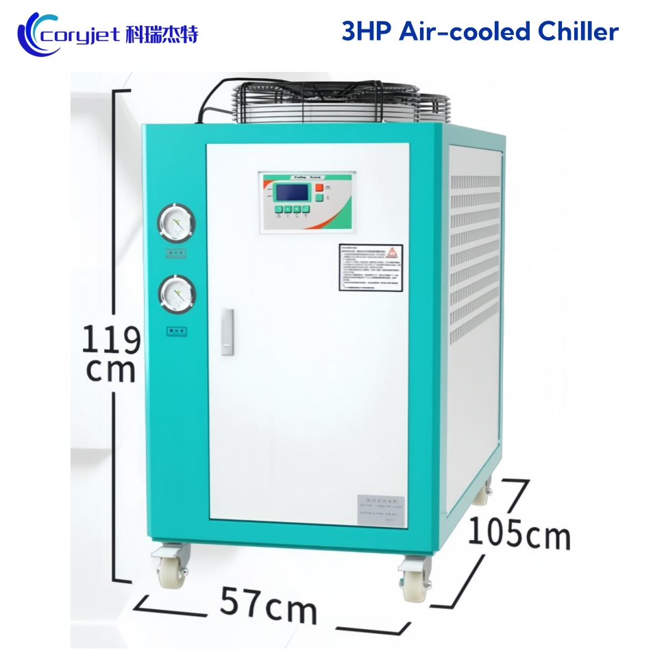 Portable 3HP Environmentally Friendly Air-Cooled Chiller Unit for Cooling System