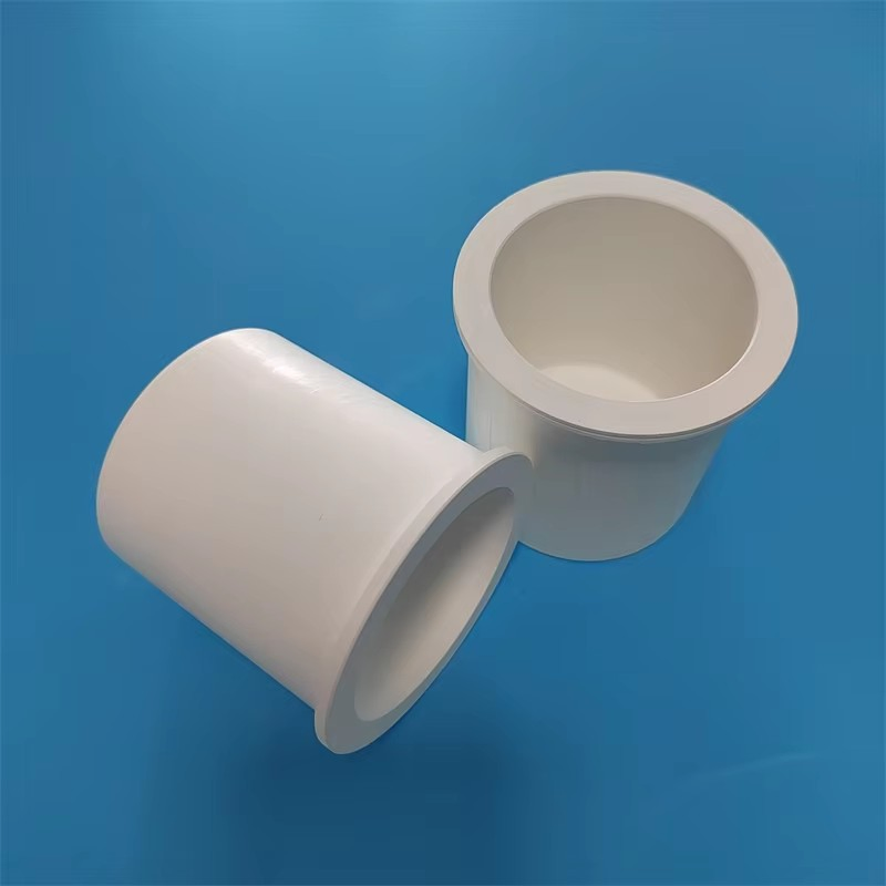 Boron Nitride Melting Crucible Laboratory BN Ceramic Pot with Flange