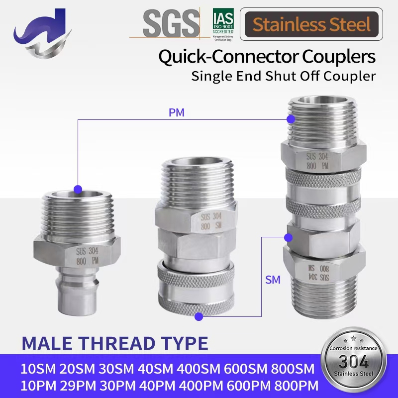 Stainless Steel 304 Air Coupler Quick-Connect