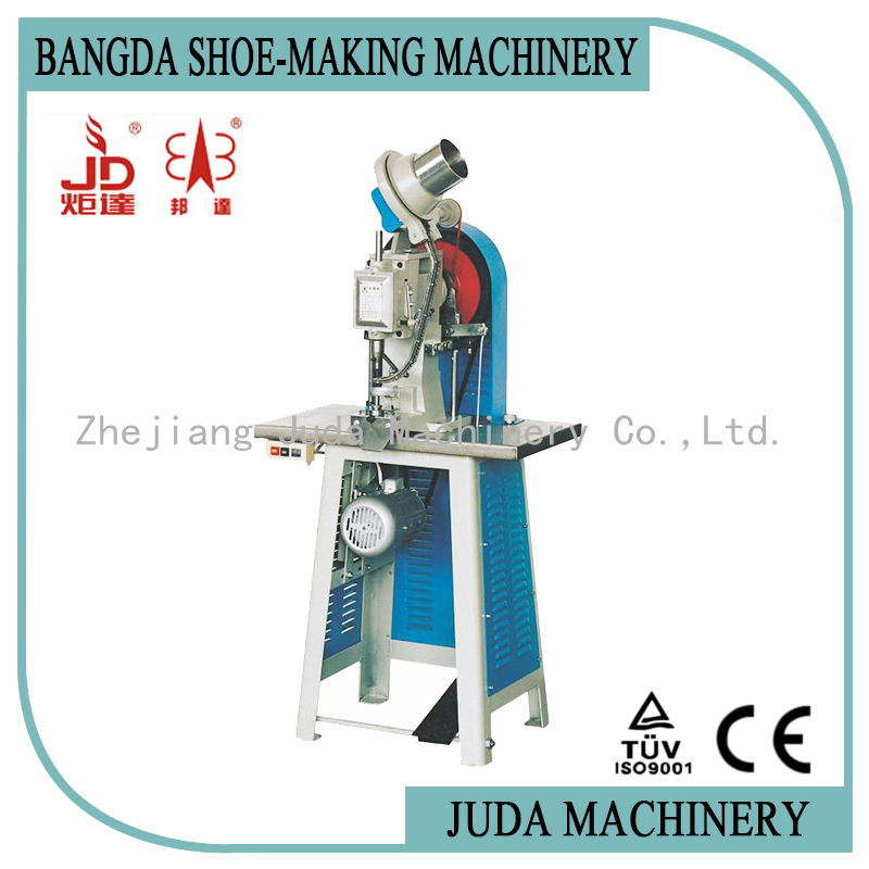 Máquina de remachar hierro en la cintura de plantillas, remaches huecos, ojales, plegadora de cuero para fabricación de calzado