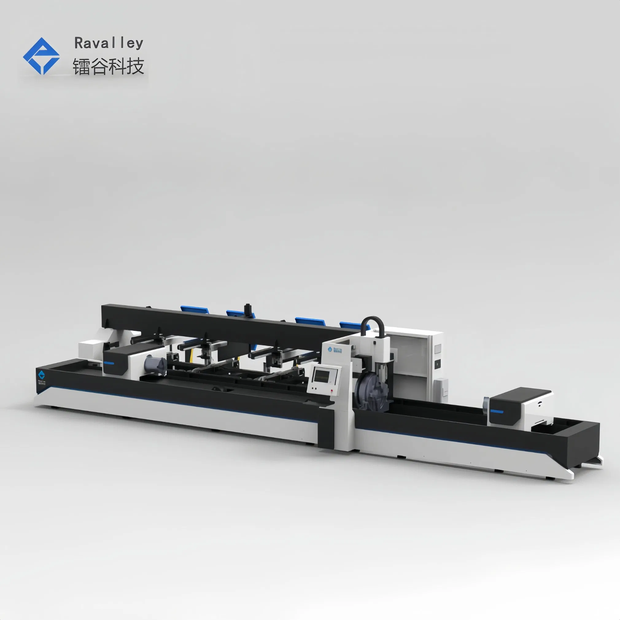 Macchina per taglio laser CNC di tubi, macchina per taglio laser 3D con smusso per tubi in acciaio, attrezzatura automatica di carico e scarico