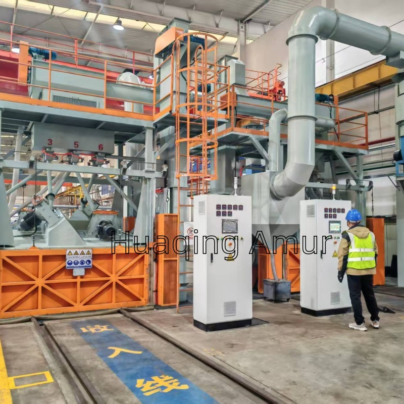 High Efficiency Railway Rolling Stock Wheel Shot Blasting Machine