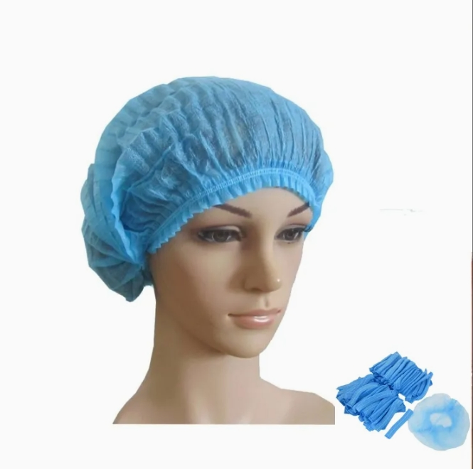 Disposable Polypropylene Non-Woven Nurse Cap Medical Hair Cover Bouffant Cap
