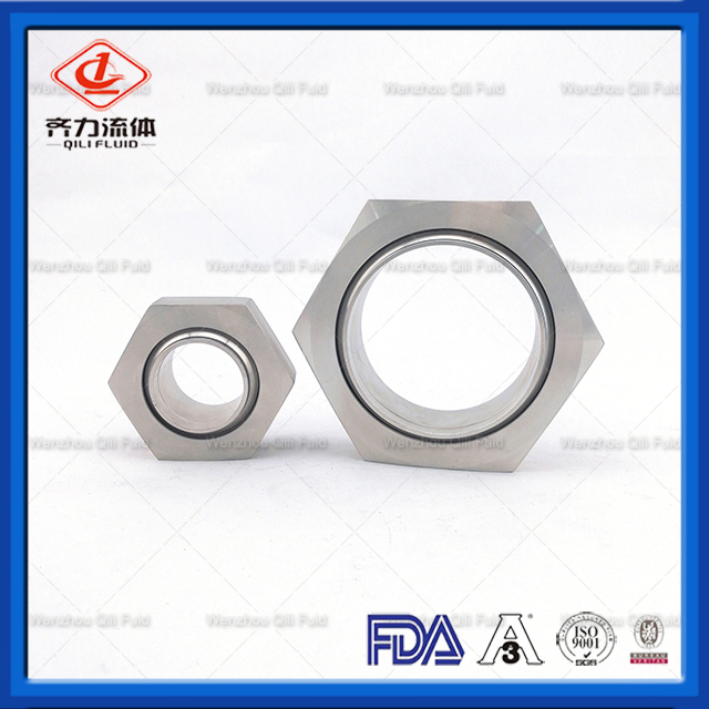 Sanitary Stainless Steel Bevel Seat Fitting Hex Union Nut (3A)
