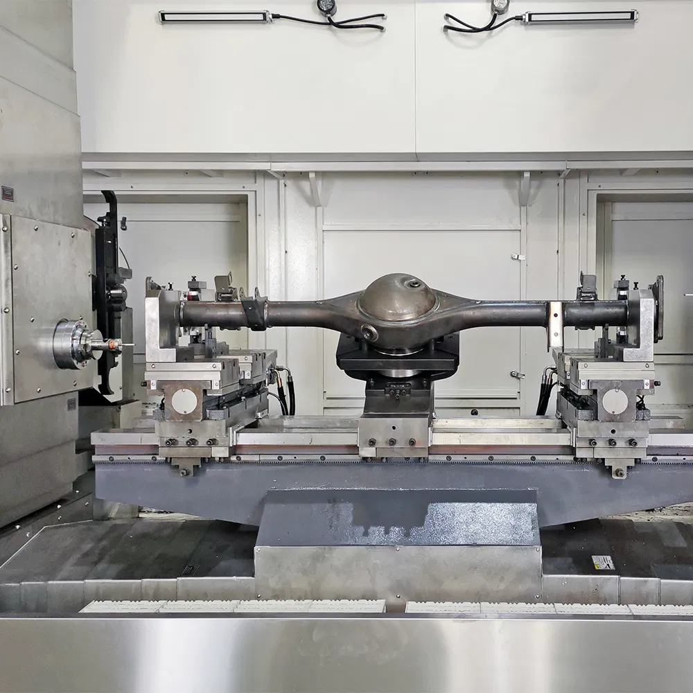 Hochgeschwindigkeits-Horizontal-CNC-Bearbeitungszentrum mit Doppelspindelfunktion