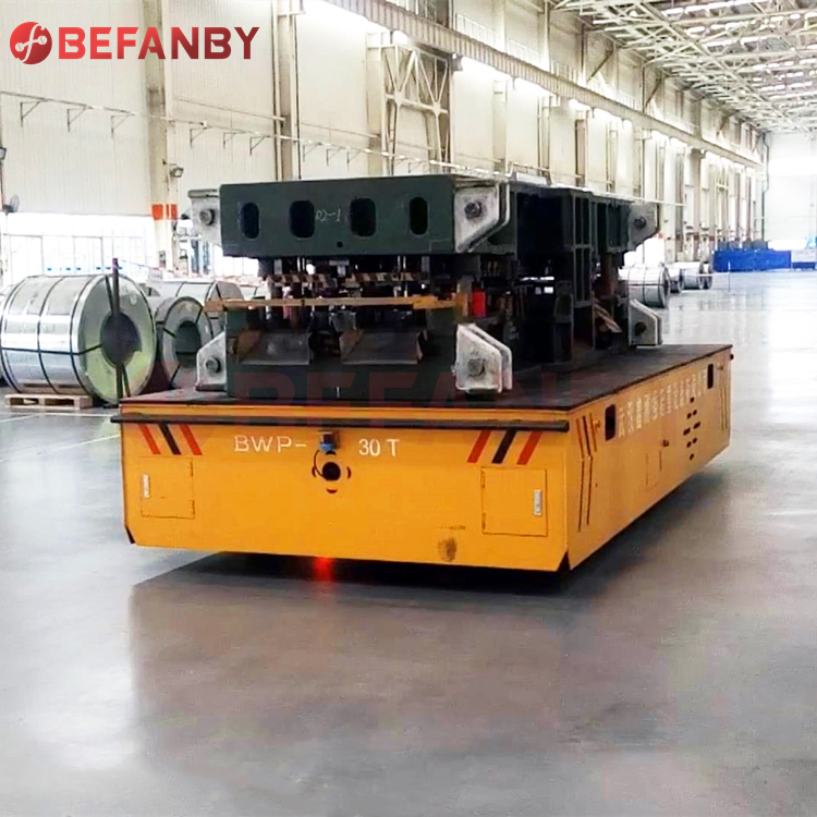 25T Industrial Motorized No Rail Automated Heavy Load Transfer Cart System