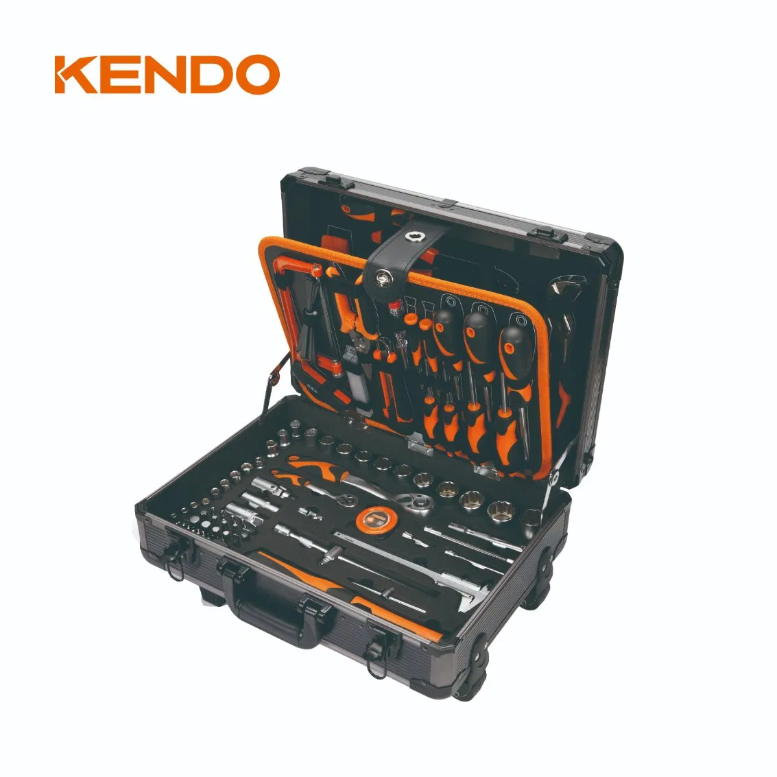 Kendo 161PC Aluminium Case Household and Car Repairing Hand Tool Box Kit
