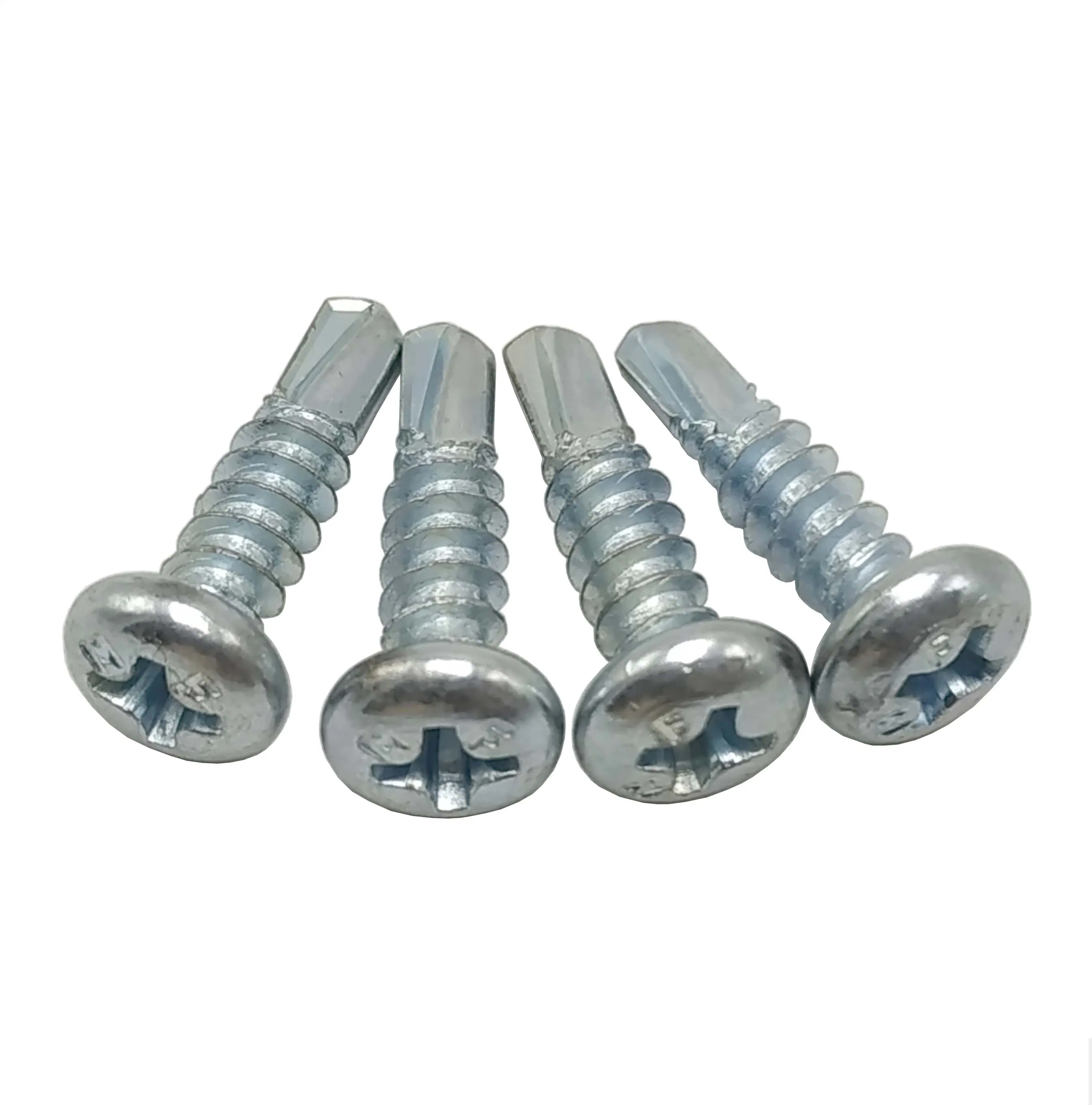 Vis à percer autotaraudeuse à tête bombée en acier au carbone galvanisé à haute résistance