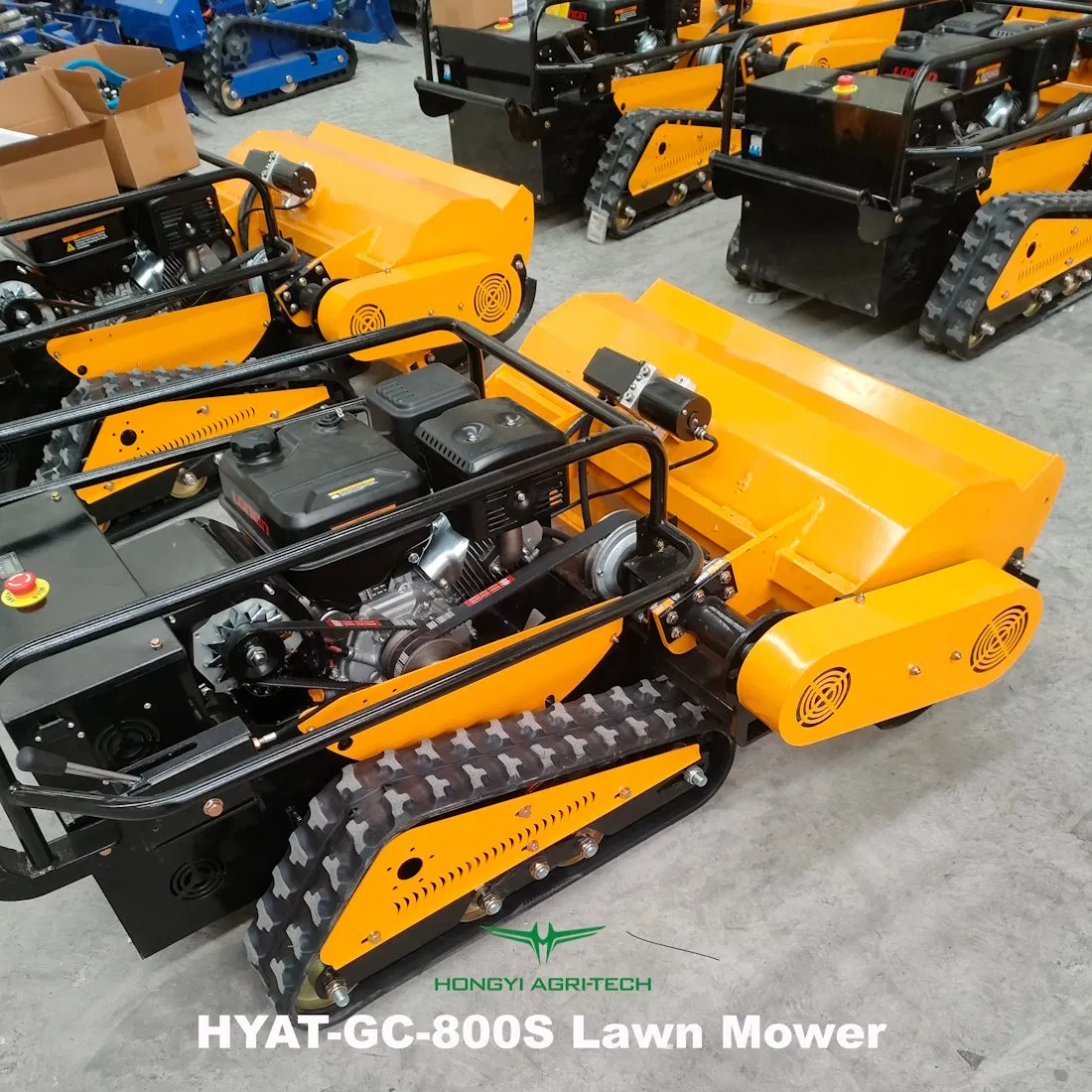 Remote-Controlled Agricultural and Garden Crawler Lawn Mower with 18HP EPA Diesel Engine