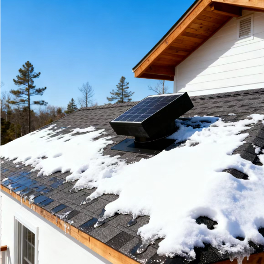 70W 14-Inch Industrial Solar Axial Flow Exhaust Fan Roof Ventilation Solar Powered Air Extractor