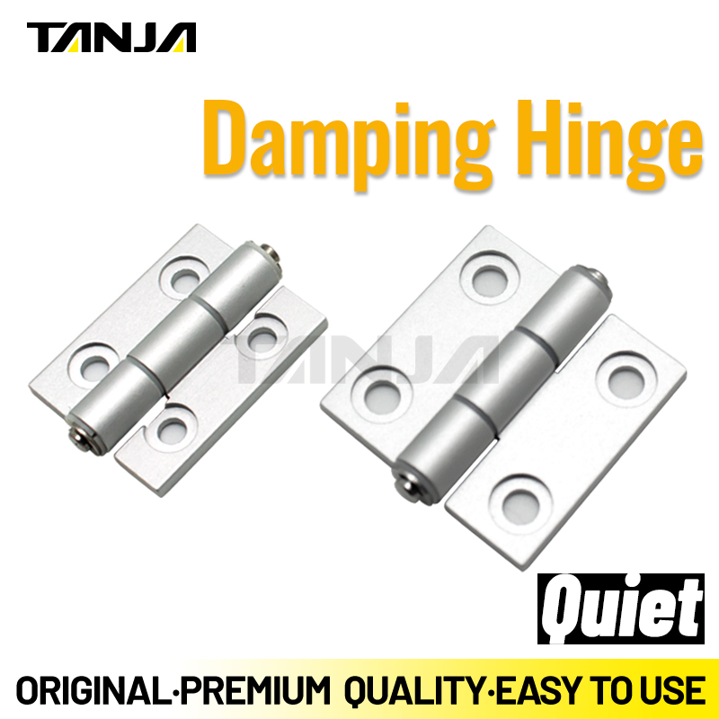 Light Damping Hinge Aluminum Alloy Anodized Silver Instrument Cabinet Hinge