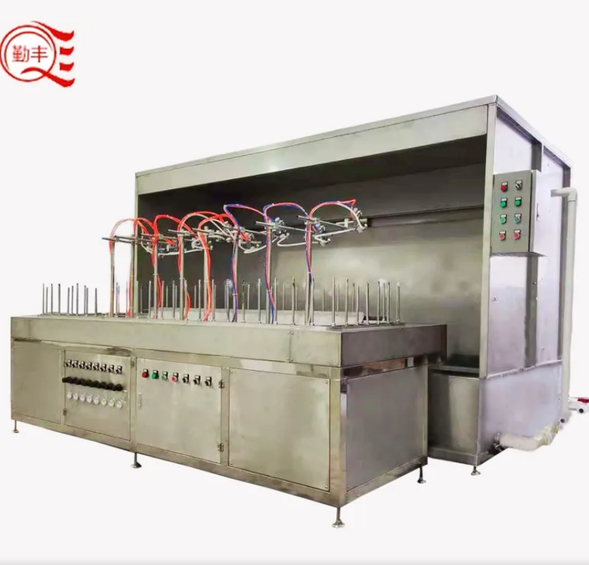 Línea de producción de recubrimiento UV con sistema de pulverización automática para tacones de zapatos con horno y armario de agua