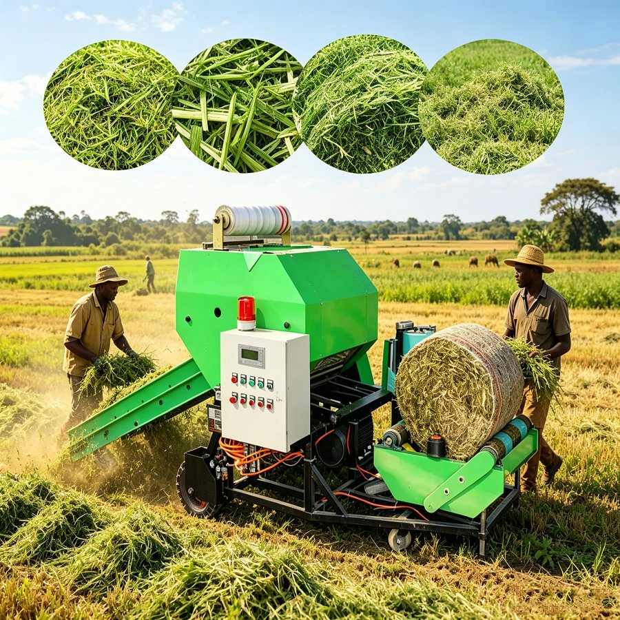 Diesel Type Silage Baler and Wrapper for Hay Straw Alfalfa Grass