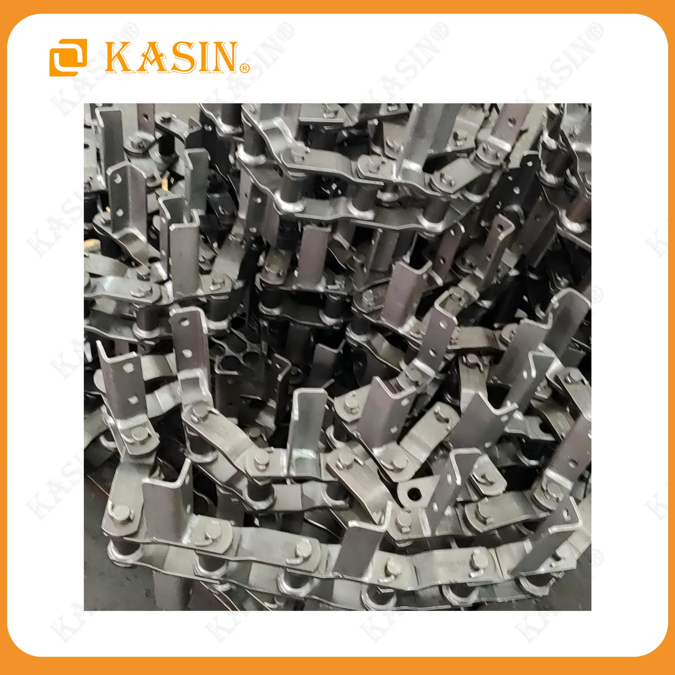 Scraper Welded Steel Chain WH124 Roller Chain for Manufacturing Applications