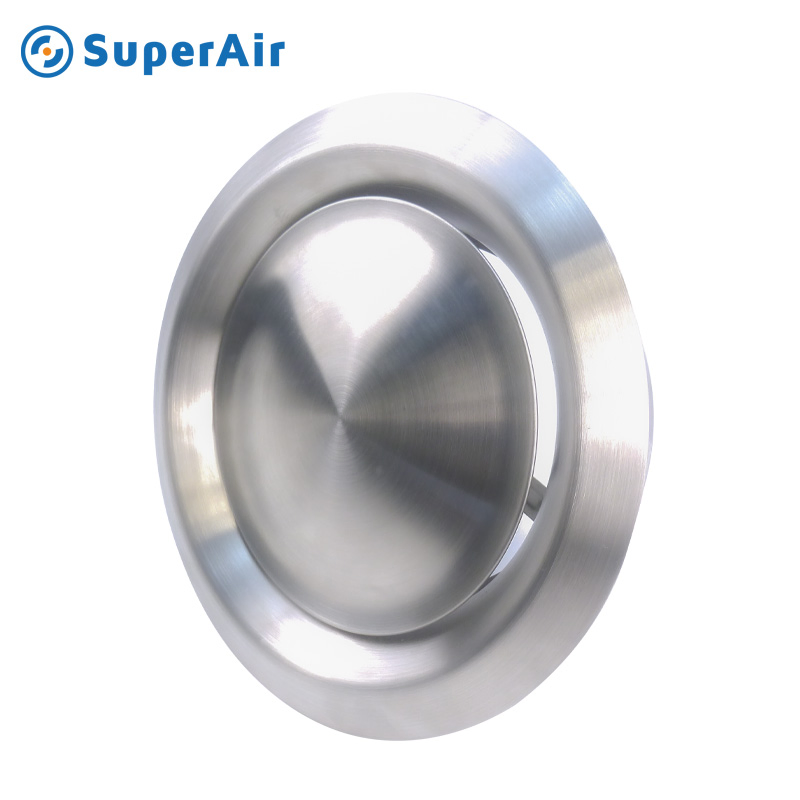 Valvola d'aria in acciaio inossidabile per soffitto tondo del sistema HVAC