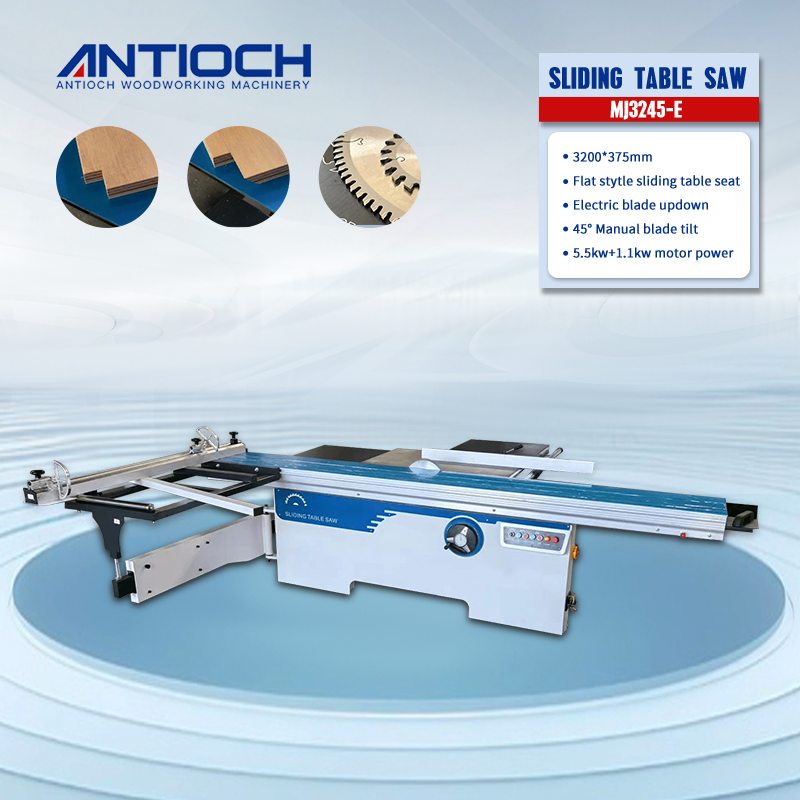 Woodworking Sliding Table Plate Panel Saw with 45 Degree Blade Tilting