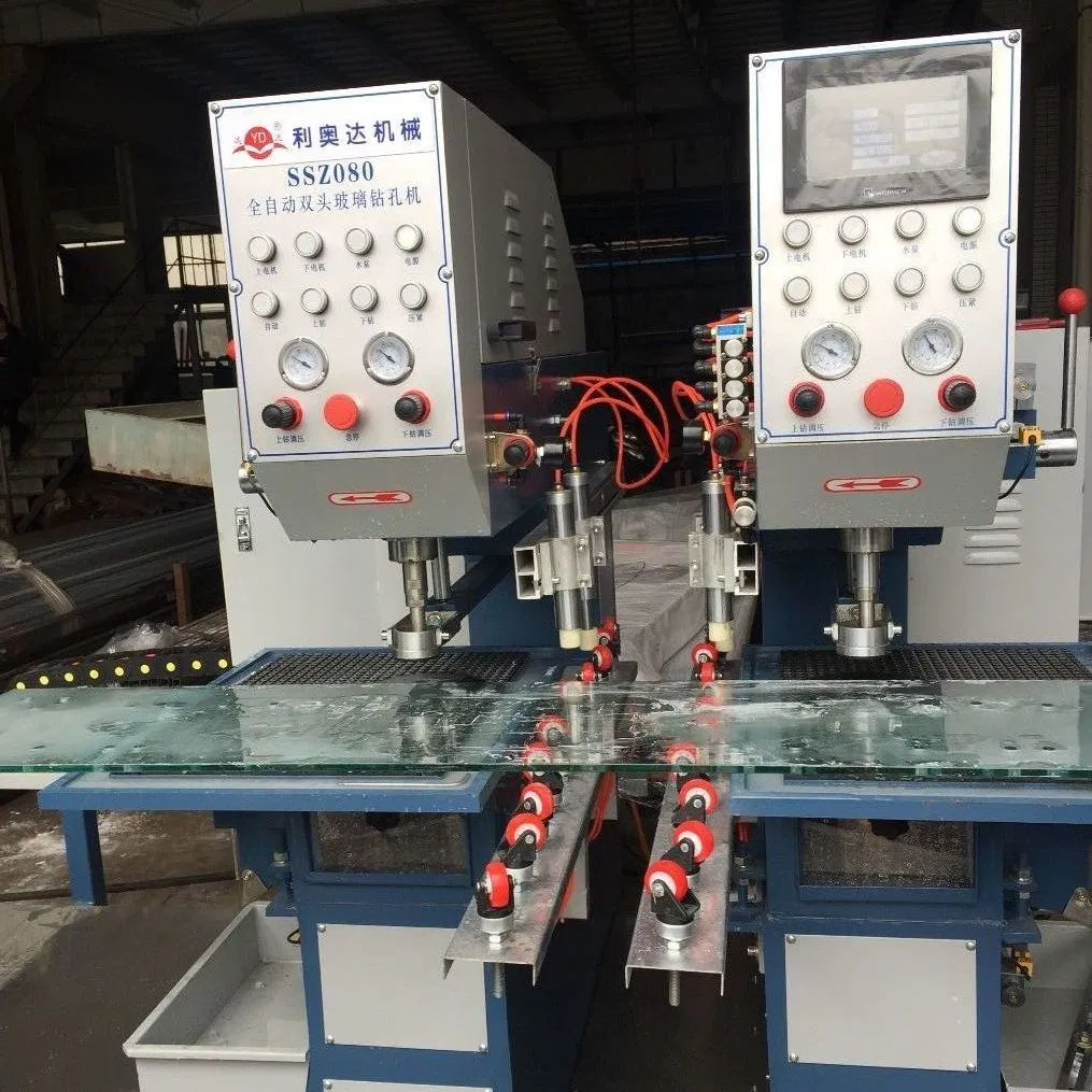 Automatic Glass Double Hole Drilling Machine with Continuous Options