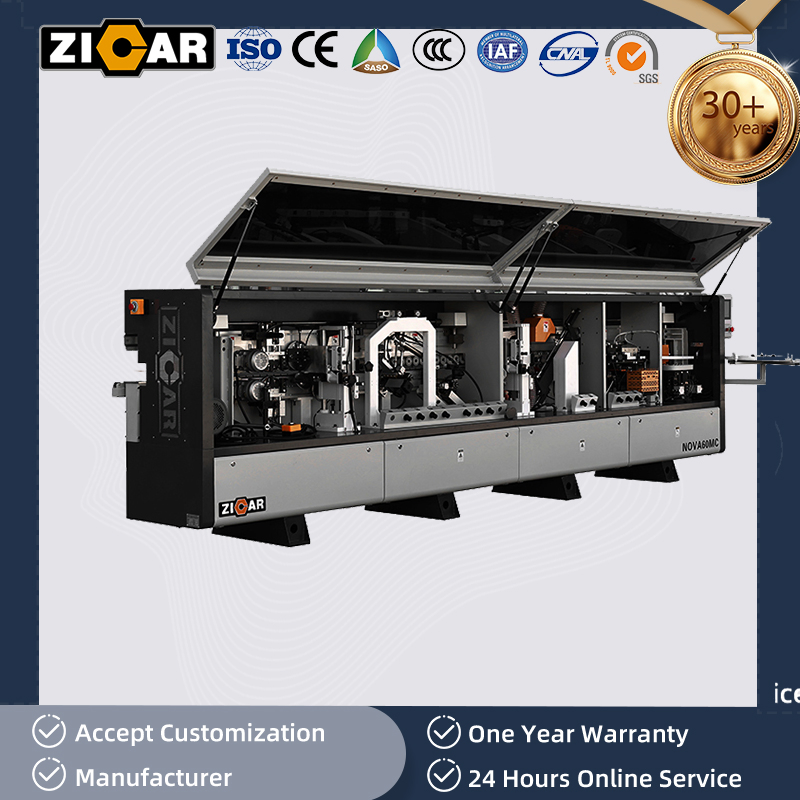 ZICAR Automatic PVC Wood Board Edge Banding Machine with Corner Rounding for Furniture Cabinet