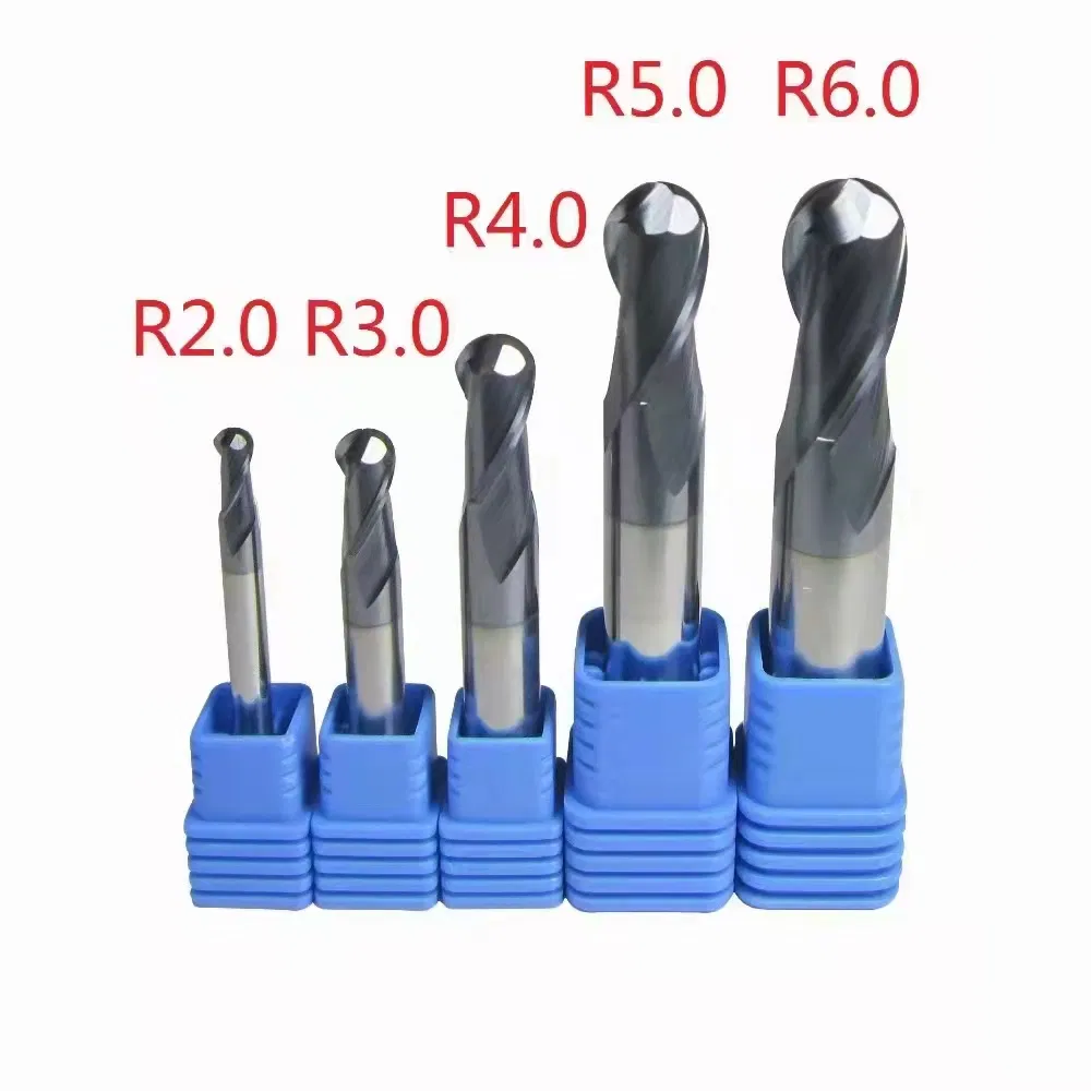 HRC45 Carbide Ballnose End Mill 2/4f