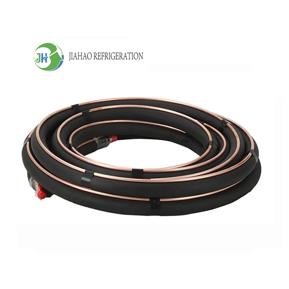 Jiahao 1/8 1/4 3/8 1/2 5/8 AC Insulated Air Conditioner Copper Pipe Kits with Nuts