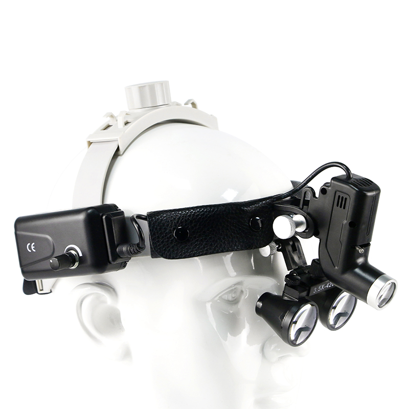 3.5X Magnifying Galss with Surgical Headlamp for Dentistry Ent Facials Plastic Surgery