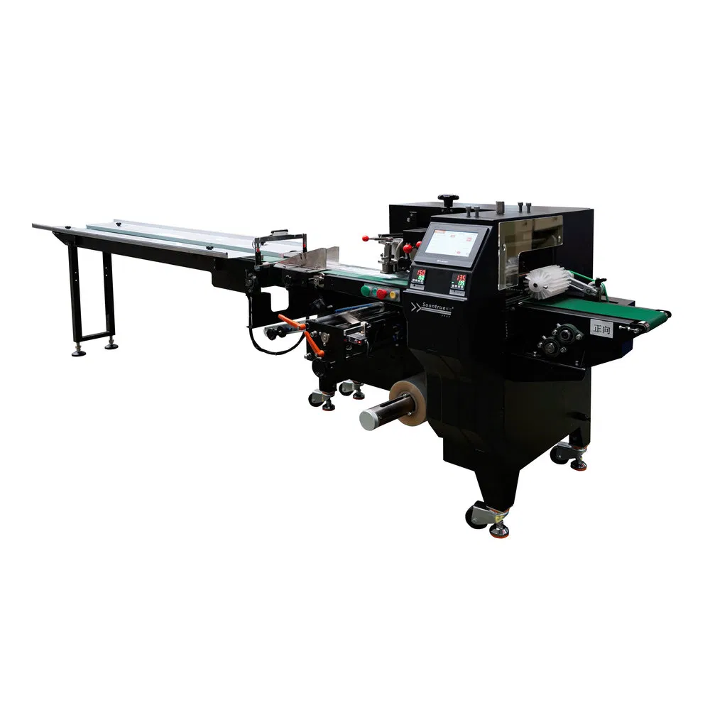 Rostbeständige horizontale Flow-Wrap-Verpackungsmaschine mit 3 Servos für medizinische Klebstoffe