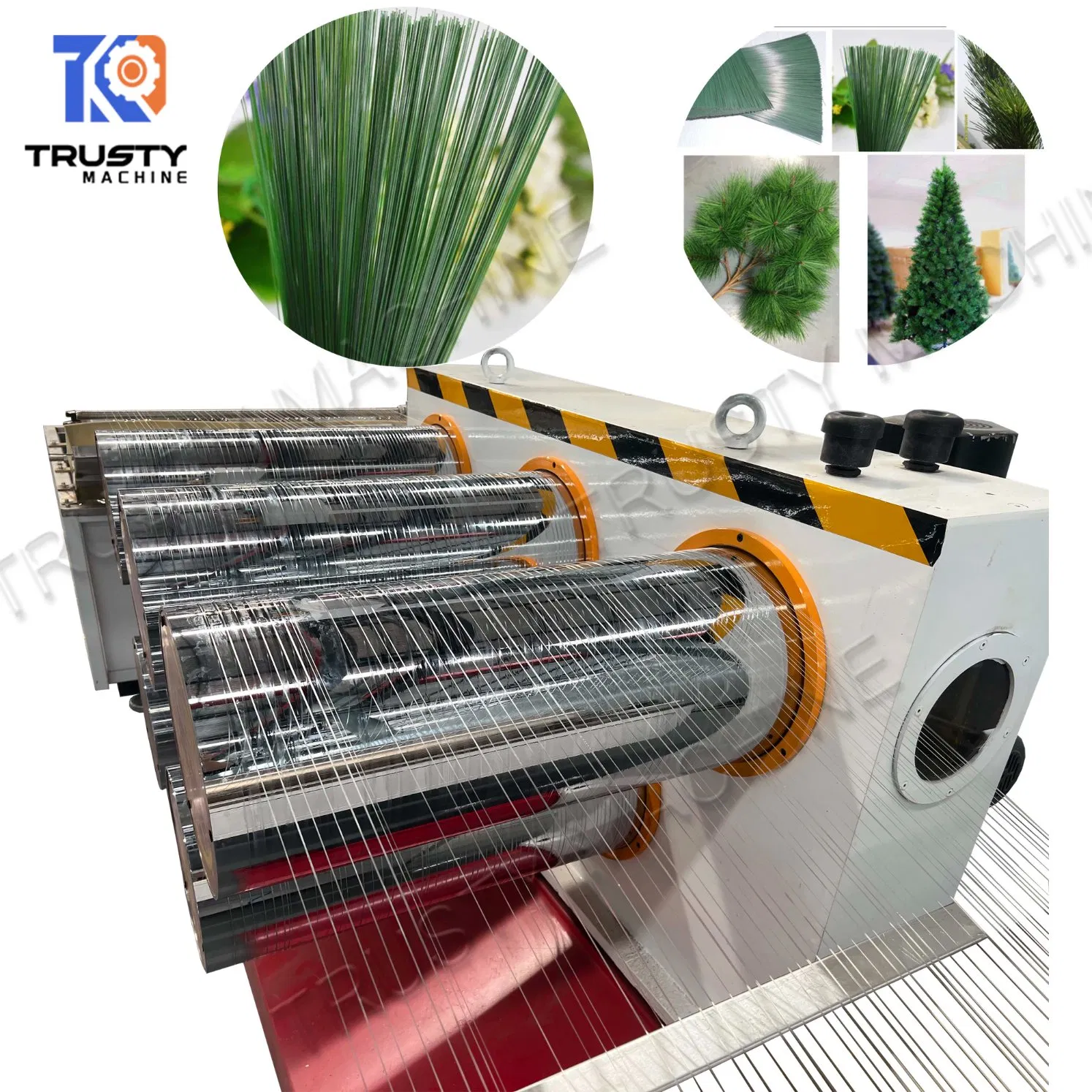 Pet PVC PP PE Artificial Plastic Pine Tree Needles Production Line Machinery
