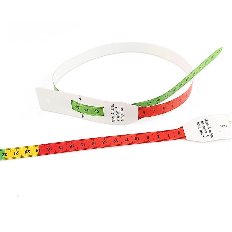 Nastro per misurare la circonferenza della testa e il MUAC per neonati, impermeabile in plastica PP, 26 cm