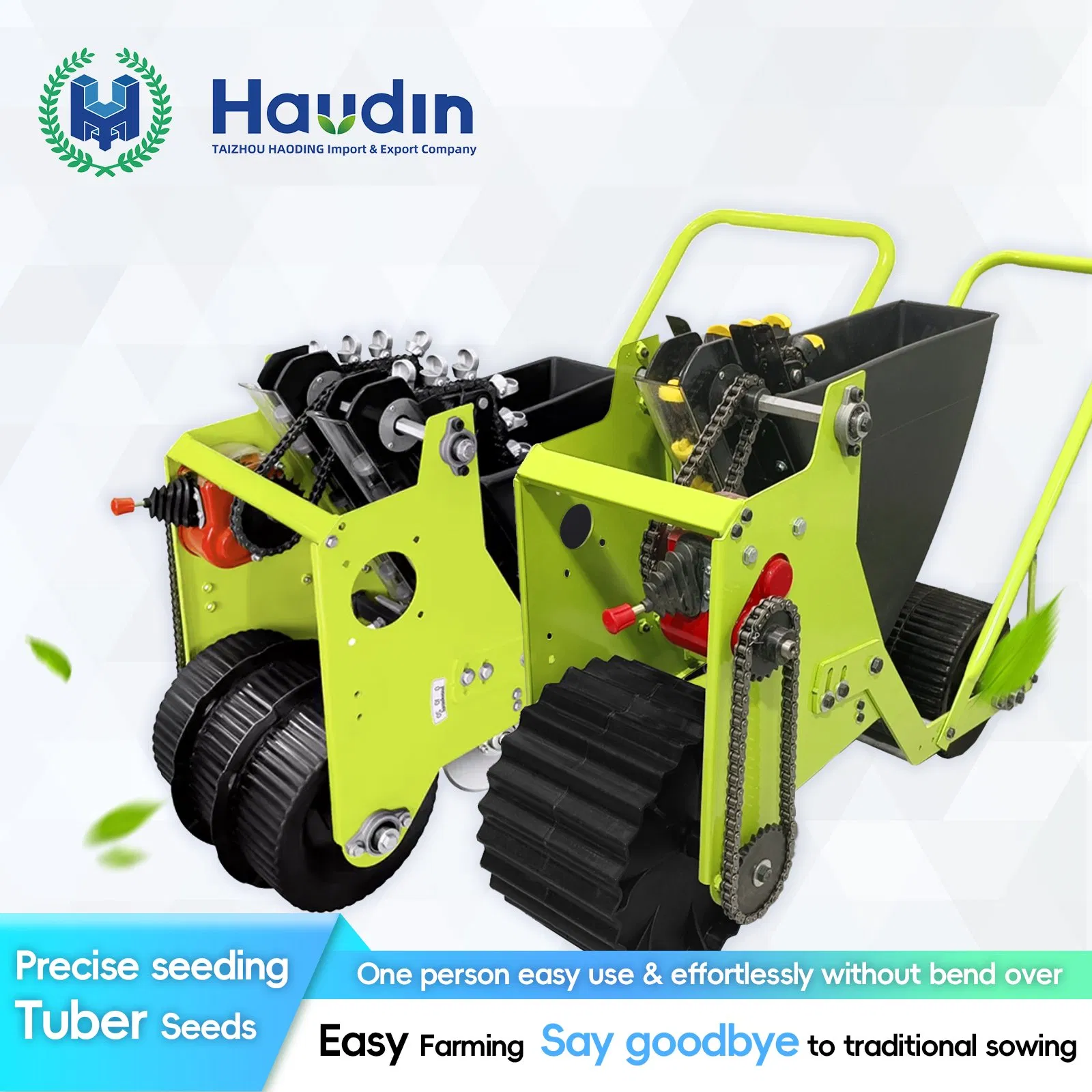 Semina-Piantatrice a Spinta Manuale a Benzina ad Alte Prestazioni a 2 File per Aglio e Patate