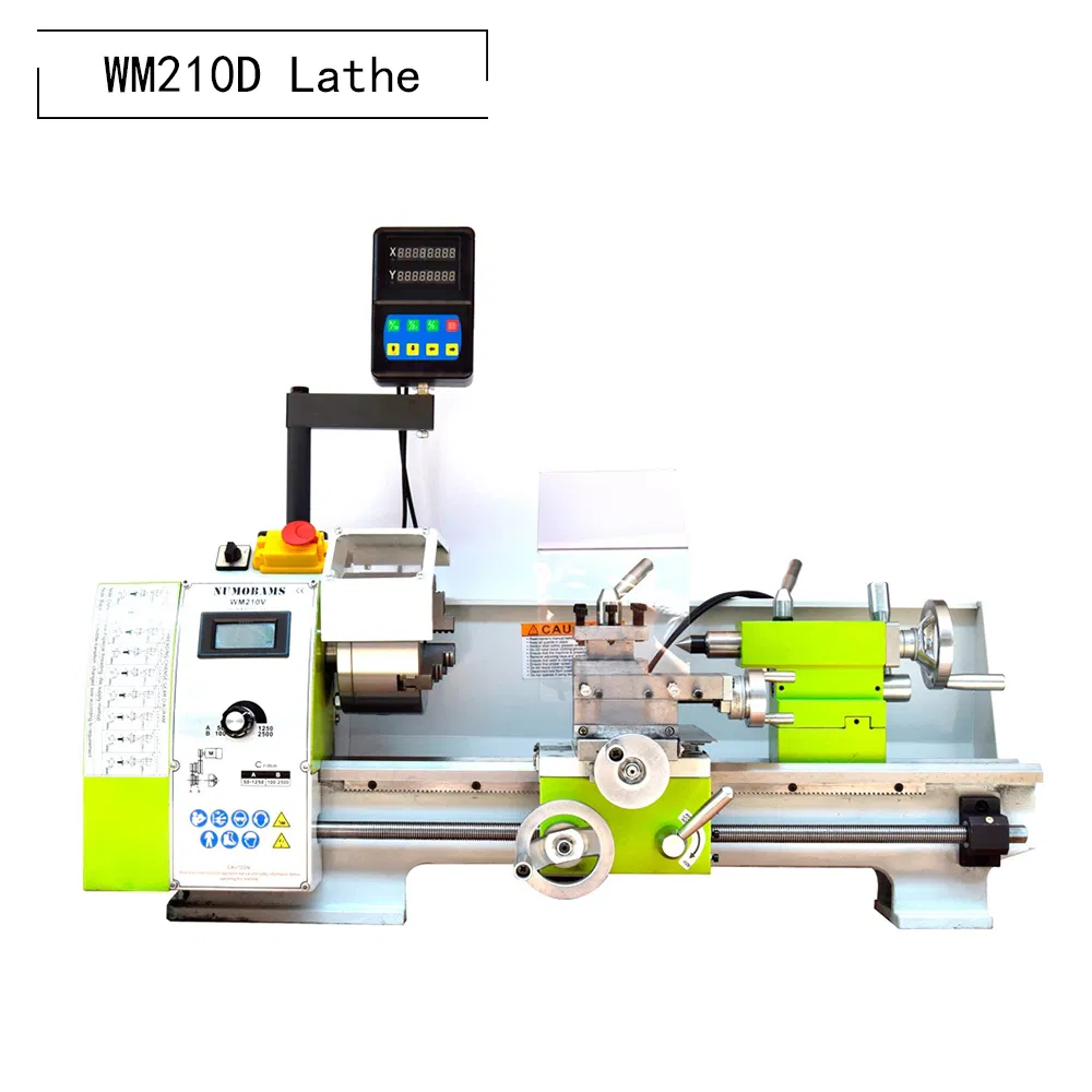 WM210D High-Accuracy 850W All Steel Gear Metal Lathe with Digital Readout Set