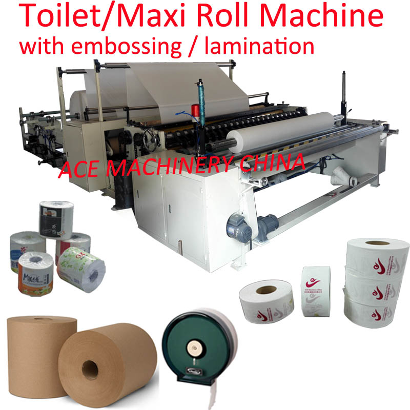 Automatic Airlaid Paper Roll Rewinding Machine with Steel to Rubber Embossing