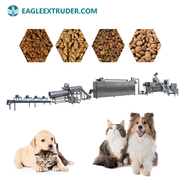 Fully Automatic Dry Wet Pet Dog Cat Food Processing Production Line Dog Food Making Machine
