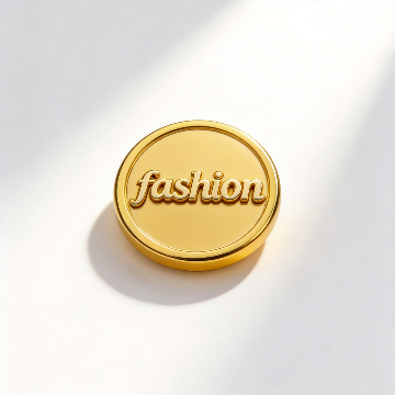 Vergoldete geprägte Buchstaben-Logo individuelle Messing-Jeansknöpfe für Hemden und Jeans