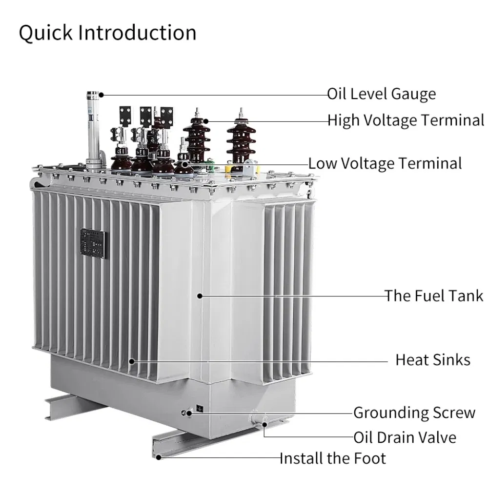 0.4kV 200kVA Single Phase Compact Pole Mounted Oil Immersed Power Transformer 480V/440V for Telecom Base Station