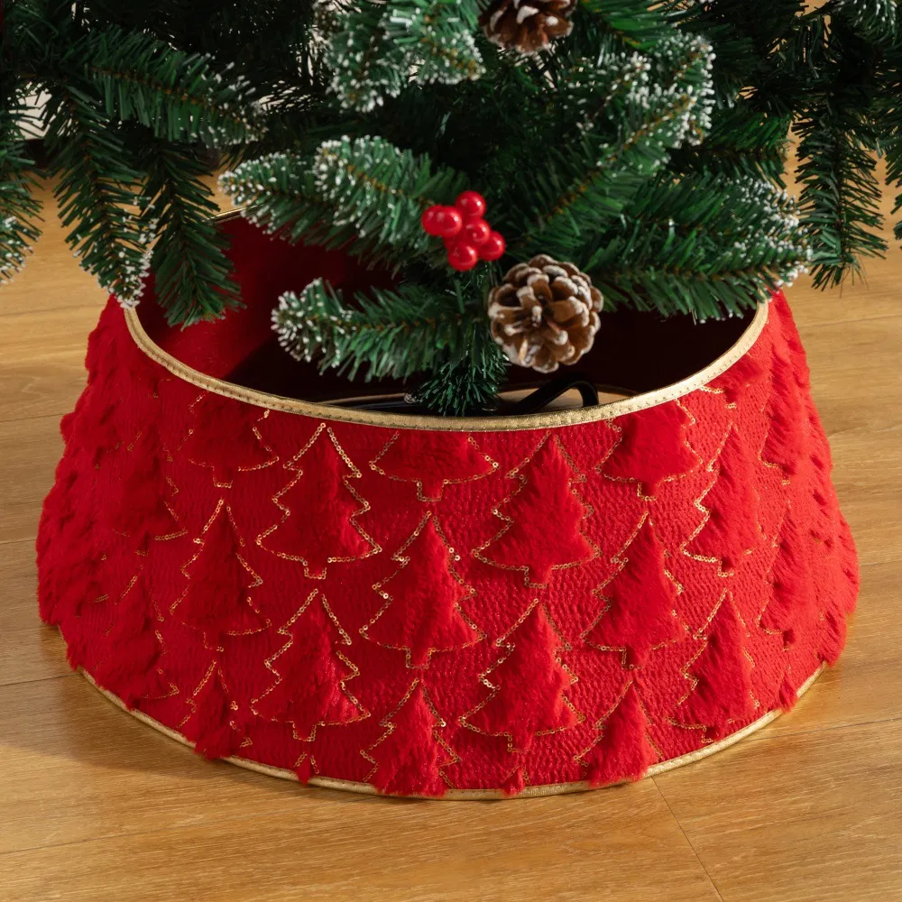 Flannel Tree Base Christmas Tree Collar for Christmas Decoration