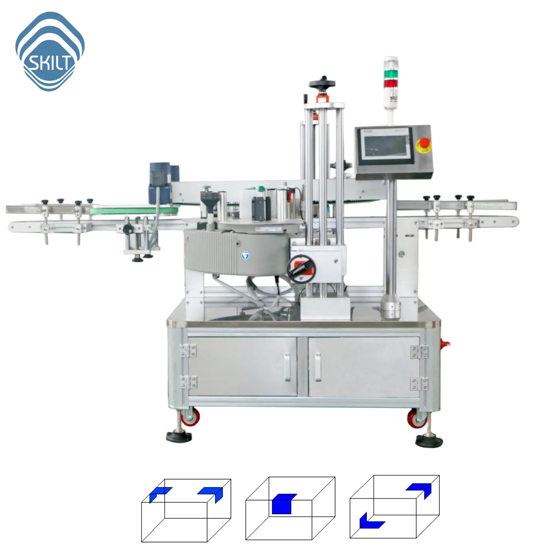 Skilt Auto Box Corner Sealing Labeling Machine High Speed Tamper Evident Box Labeller Label Applicator Manufacturer