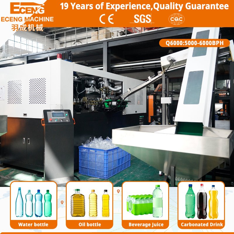 Pet Blower Machine 4 Cavity Full Automatic Plastic Bottle Making Machine 6000bph Simple Operation for New Startup Water Bottle Production Company