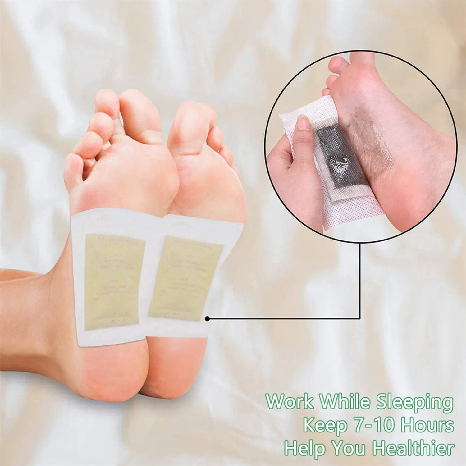 Produit de soin de santé 2 en 1 patchs détoxifiants pour les pieds en bambou