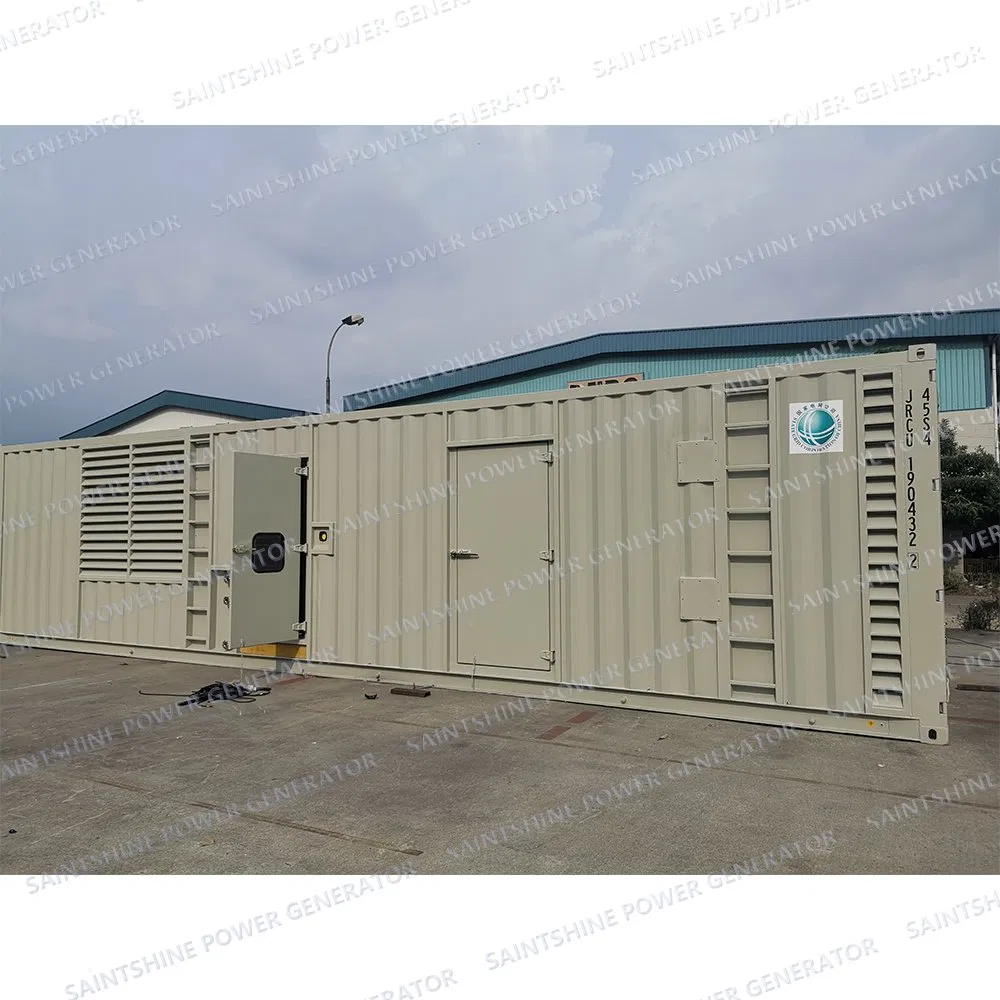Saintshine 600kw 800kw 1000kw Super Silent Container Soundproof Containerized Power Diesel Gas Generator Set