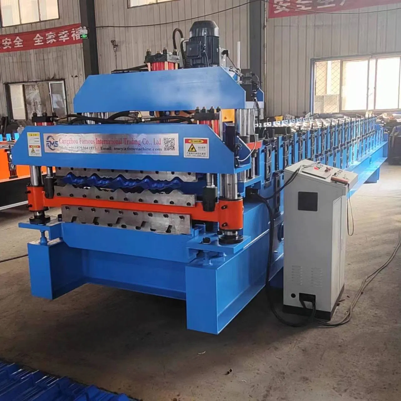 Double Layer Roofing Sheets Roof Tile Iron Sheet Roll Forming Machine