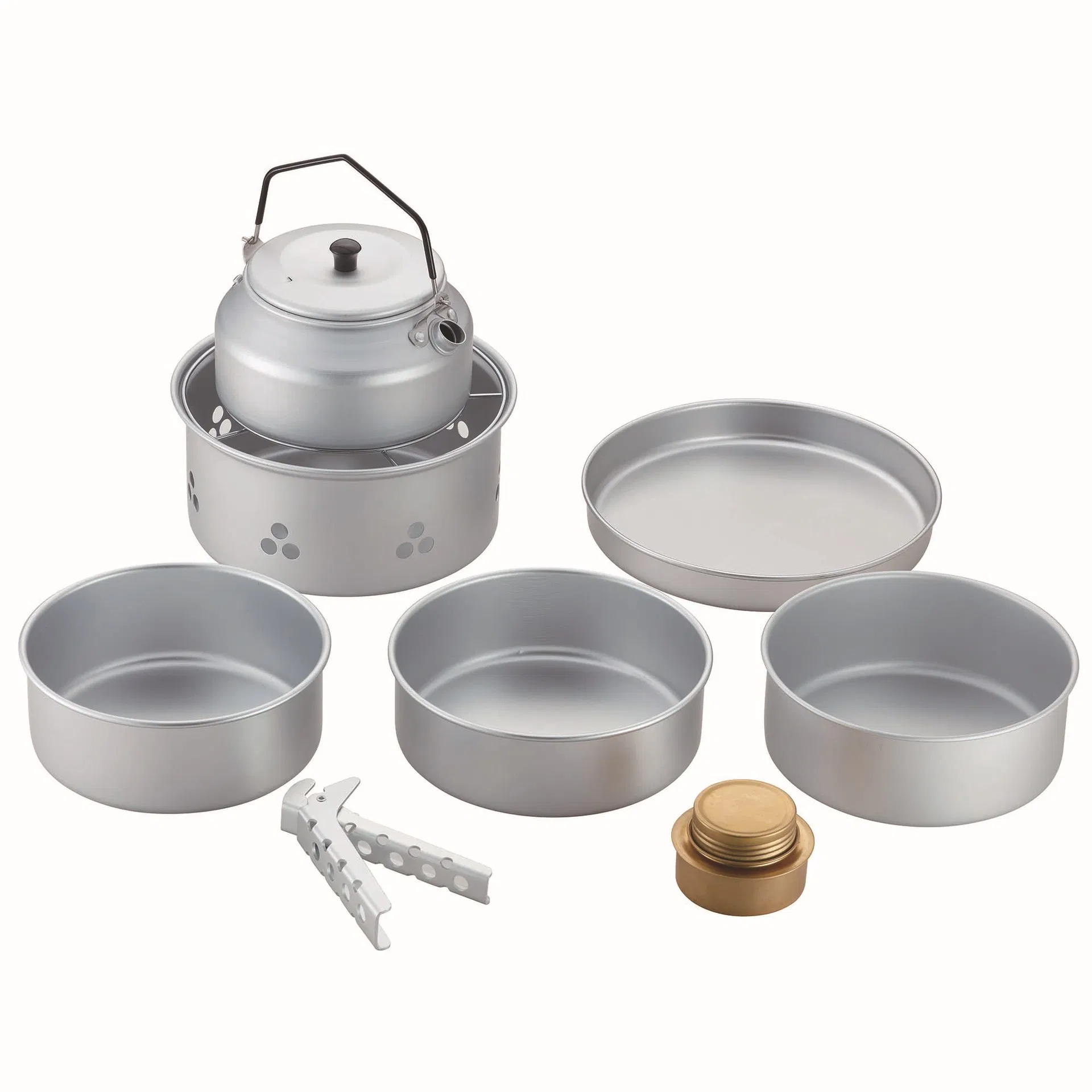 Customized Aluminum Hiking Camping Cookware Set Outdoor Cooking Pots Pans Ez30300