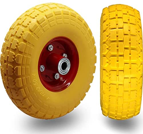 Heavy Duty Solid PU Foam Caster Wheelbarrow Trolley Wheels