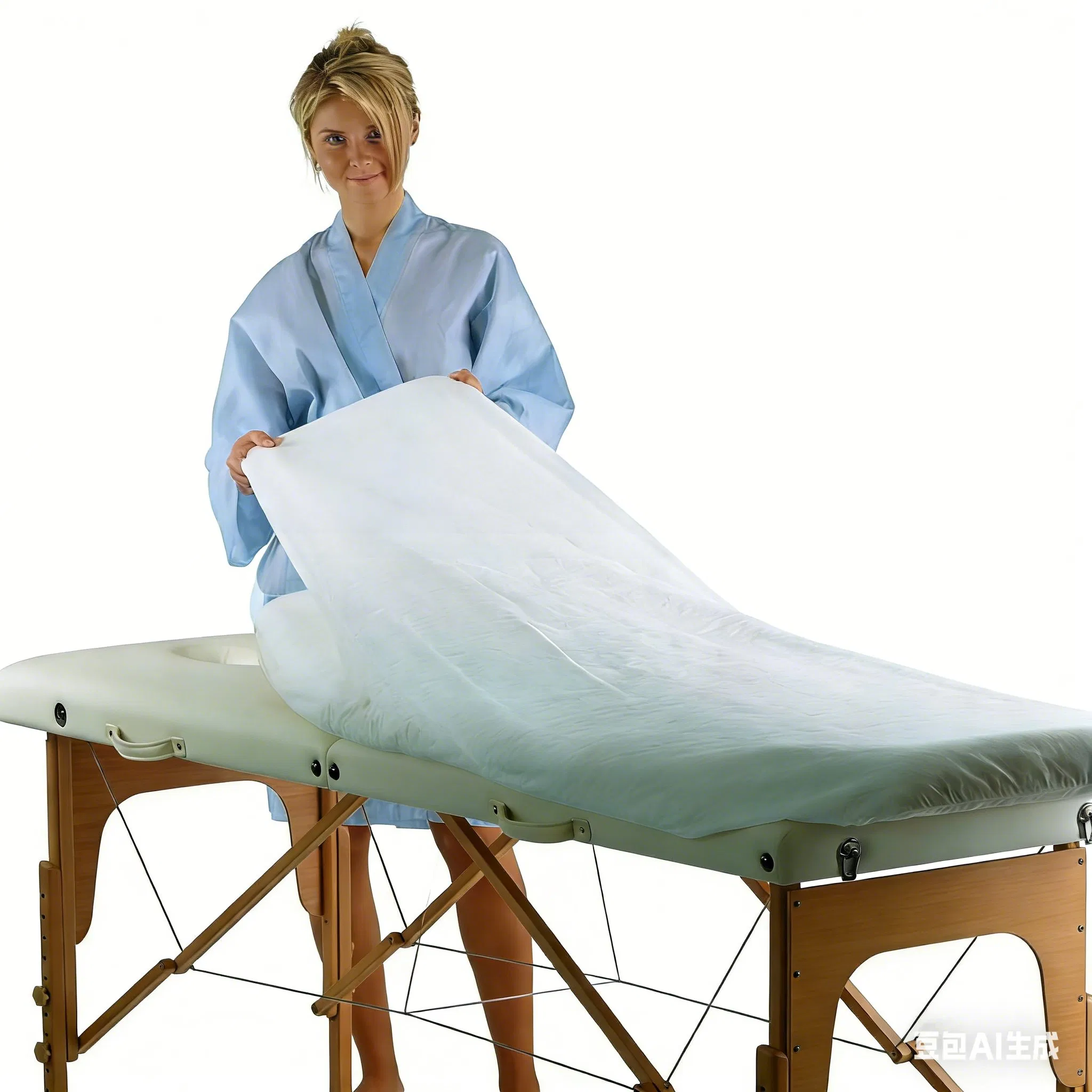 Copertura per letto monouso in tessuto non tessuto impermeabile in PP per uso ospedaliero, SPA, salone, bellezza, hotel