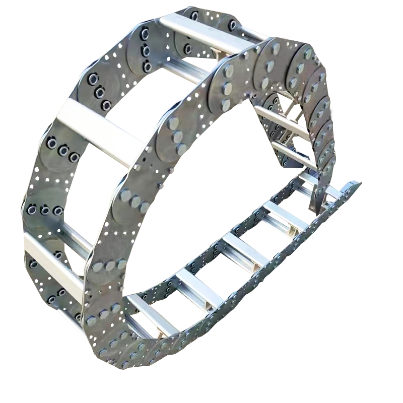 Metal-Iron Tl Reinforced Bridge Punched Galvanized Steel Drag Chain