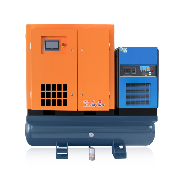 7.5kw 16bar Industrial Combined Rotary Screw Air Compressor for Laser Cutting Machine with Dryer &amp; Tank &amp; Filters and Electric AC Fixed Speed IP54 Motor