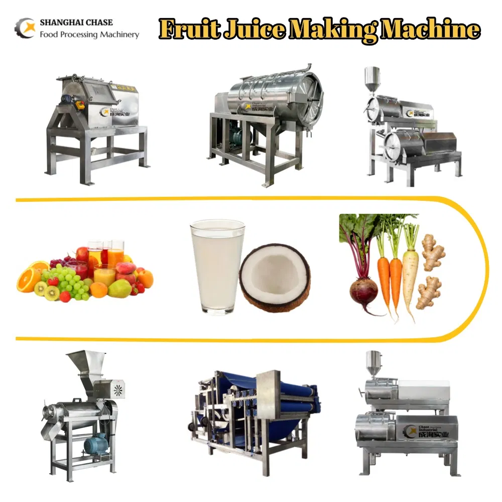 Fruit Juice Making Machine (Multi-Functional Fruit Crushing, Pitting, Pulping and Juicing Equipment)