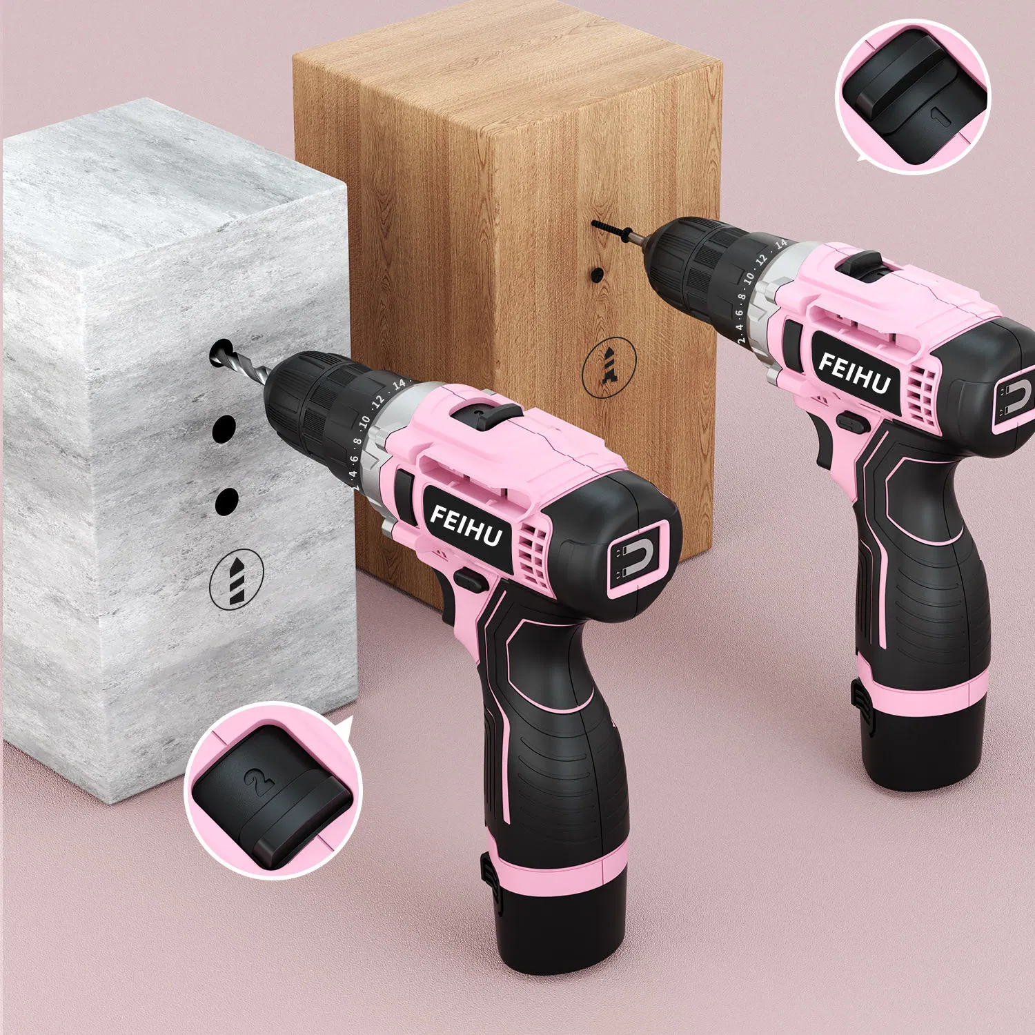 Li-ion Battery Industrial Rechargeable Cordless Drill